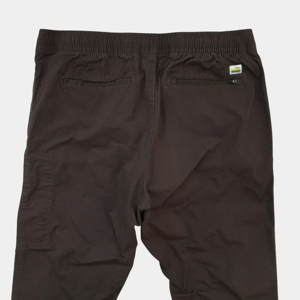 Vuori Ripstop Climber Pant Mens Large Dark Oregano Brown Elastic Waist Jogger